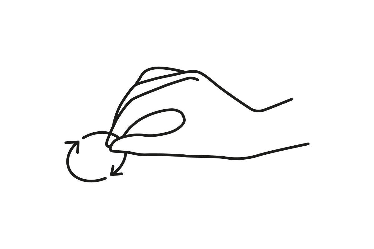 Hand with recycling arrows