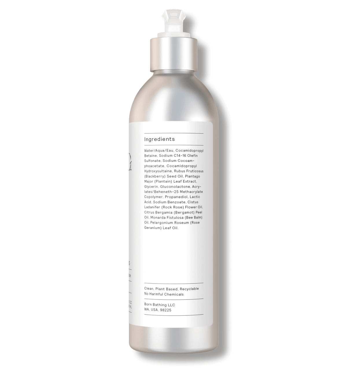 Care Free, Mind Less Shampoo 10 oz bottle, right view