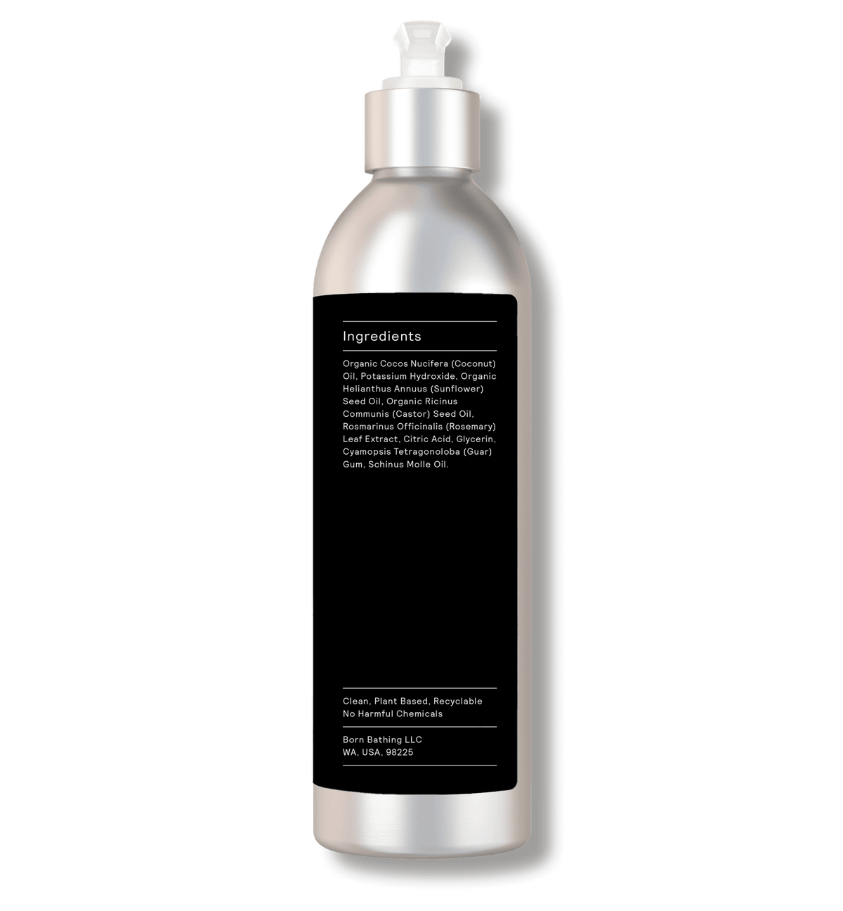 Mars Pink Pepper Castile Wash 10 oz bottle, ingredients