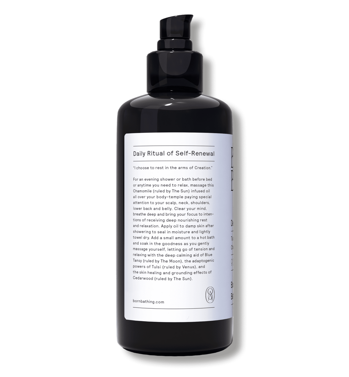 Destress and Deep Rest Bath &amp; Body Oil 200 ml bottle, left view