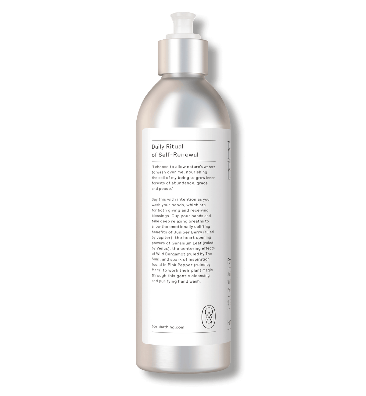 Forest Bath Hand Wash 10 oz bottle, left view