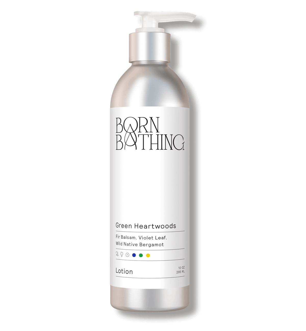 Green Heartwoods Lotion 10 oz bottle, front view