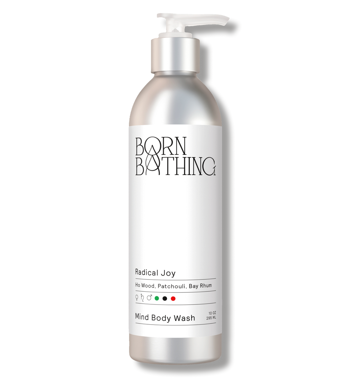 Radical Joy Mind Body Wash 10 oz bottle, front view