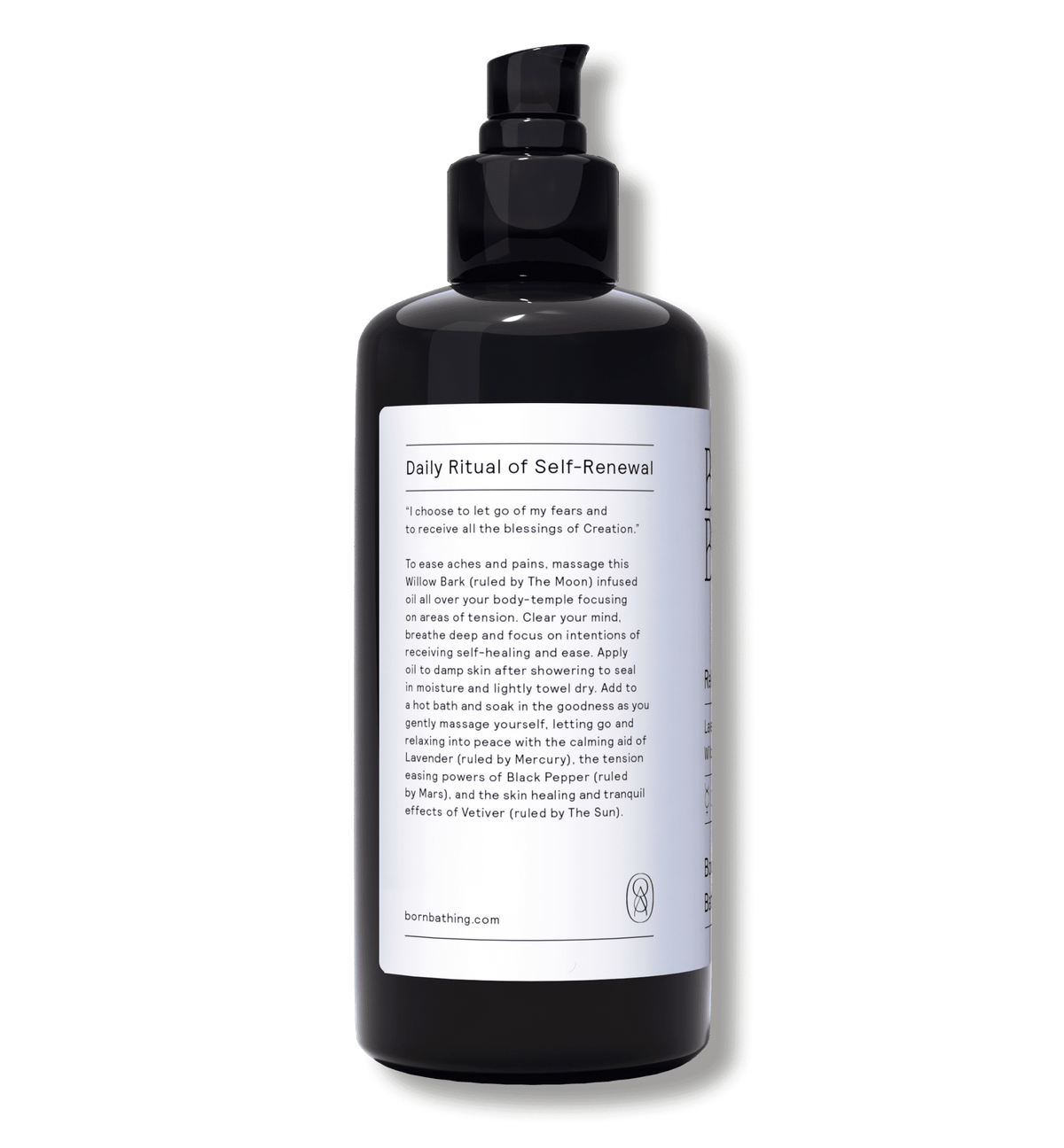 Relief Ease Bath &amp; Body Oil 200 ml bottle, left view