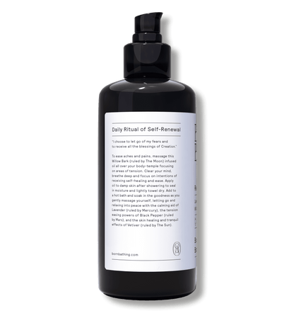 Relief Ease Bath &amp; Body Oil 200 ml bottle, left view